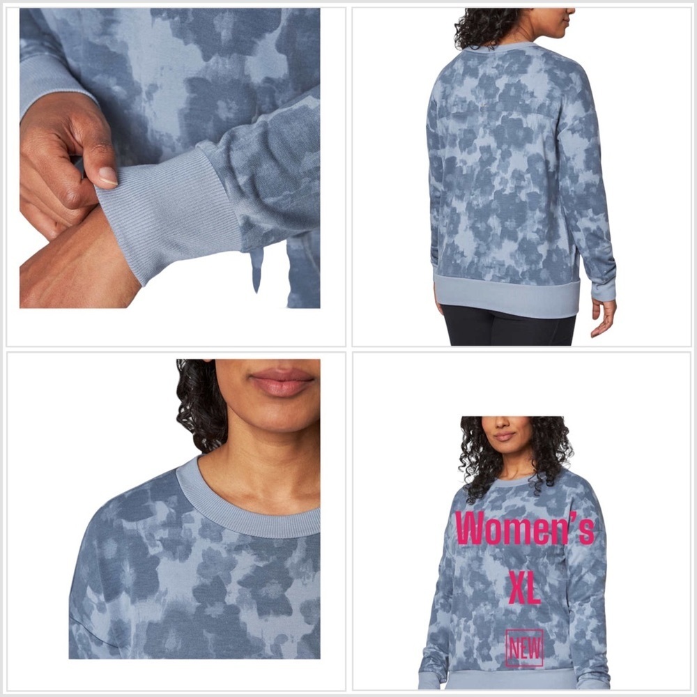 Ladies Mondetta XL Crewneck Pullover Shirt Active Top Mid Weight Long Sleeve NWT
